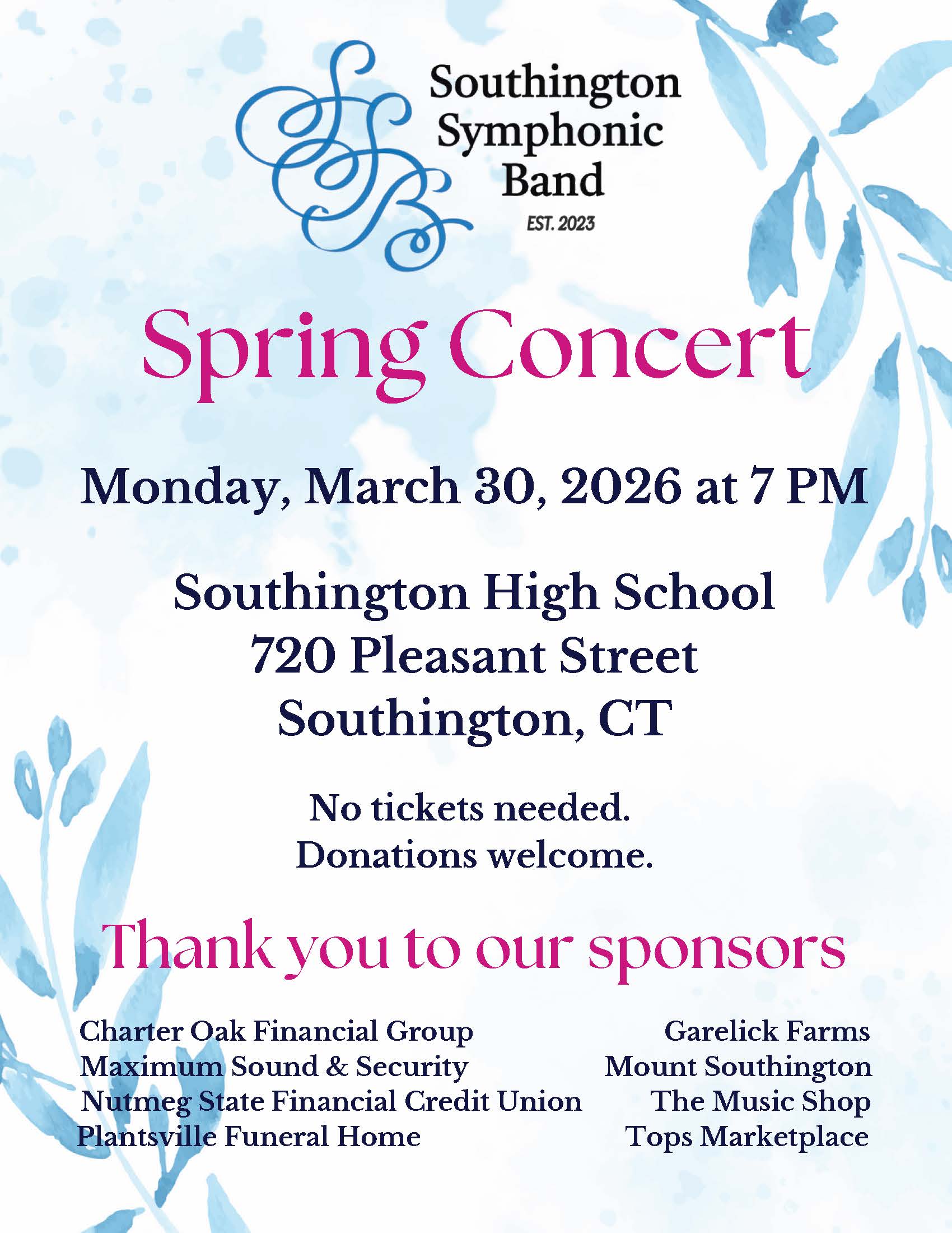 Spring Concert Flyer 2026